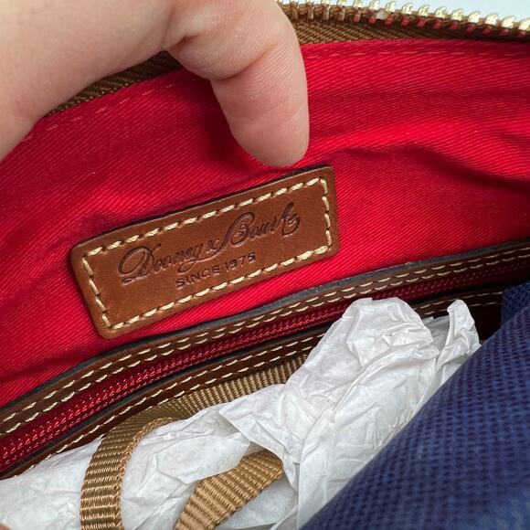 Dooney & Bourke Pebble Leather Crossbody Purse Brown T'moro - Picture 5 of 10